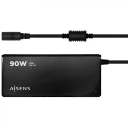 Cargador para Portátil Universal AISENS ASLC-90WAUTO-BK - 90W · 12 Conectores