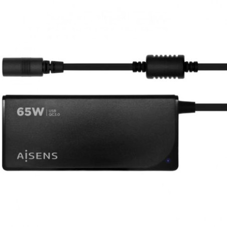 Cargador para Portátil Universal AISENS ASLC-65WAUTO-BK - 65W · 9 Conectores
