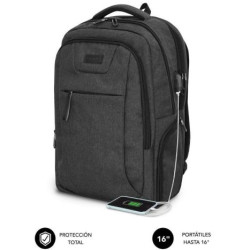 Mochila para Portátil SUBBLIM City Backpack SUB-BP-2BL2001 - Resistente al Agua · USB · 15