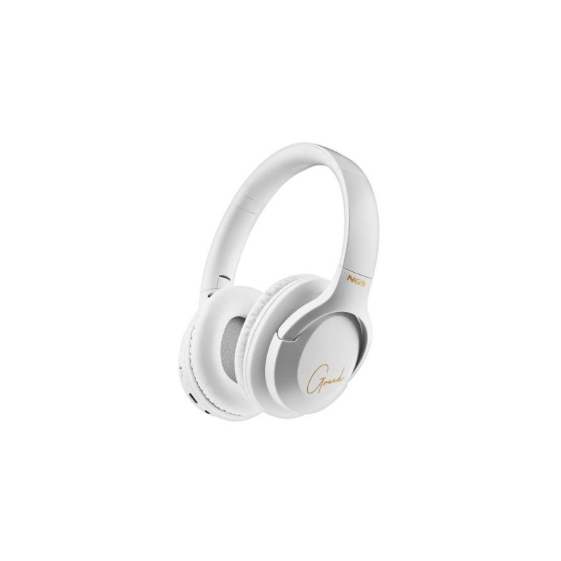 Auriculares Diadema Inalámbricos NGS Artica Greed - USB Tipo C · BT 5.1 · Micrófono · Blanco