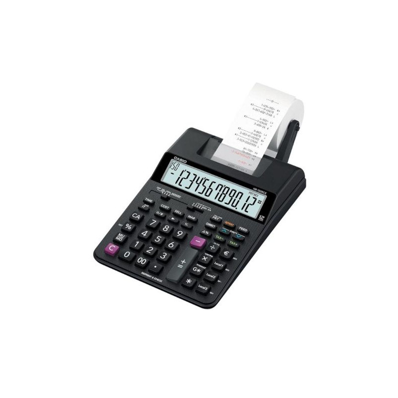 Calculadora de Oficina con Impresora CASIO HR-150RCE - Negro