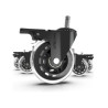 Pack 5 Ruedas de Sustitución de Silla de Oficina LIFELONG BL-2388-BKTR - Diámetro 3 · Negro/Transparente · Freno Bloqueo
