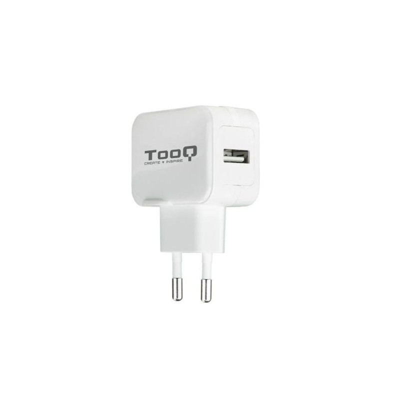 Cargador de Pared TOOQ TQWC-1S01WT - 12W · 2.4A · USB 2.0 · Blanco