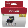 Pack 4 Cartuchos Originales CANON CLI551 BK+C+M+Y - 6509B015 [PAG-780] [ML-7]