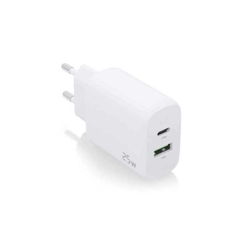 Cargador de Pared AISENS A110-0758 - 25W · USB Tipo C · USB · Blanco