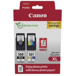 Pack 2 Cartuchos Originales CANON PG560/CL561 BK+C+M+Y - 3713C008 [PAG-360]