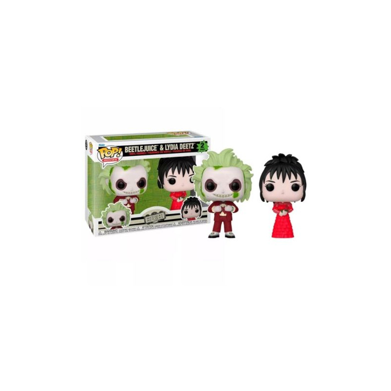 Pack 2 FUNKO POP Beetlejuice & Lydia Deetz - Beetlejuice - 889698830874