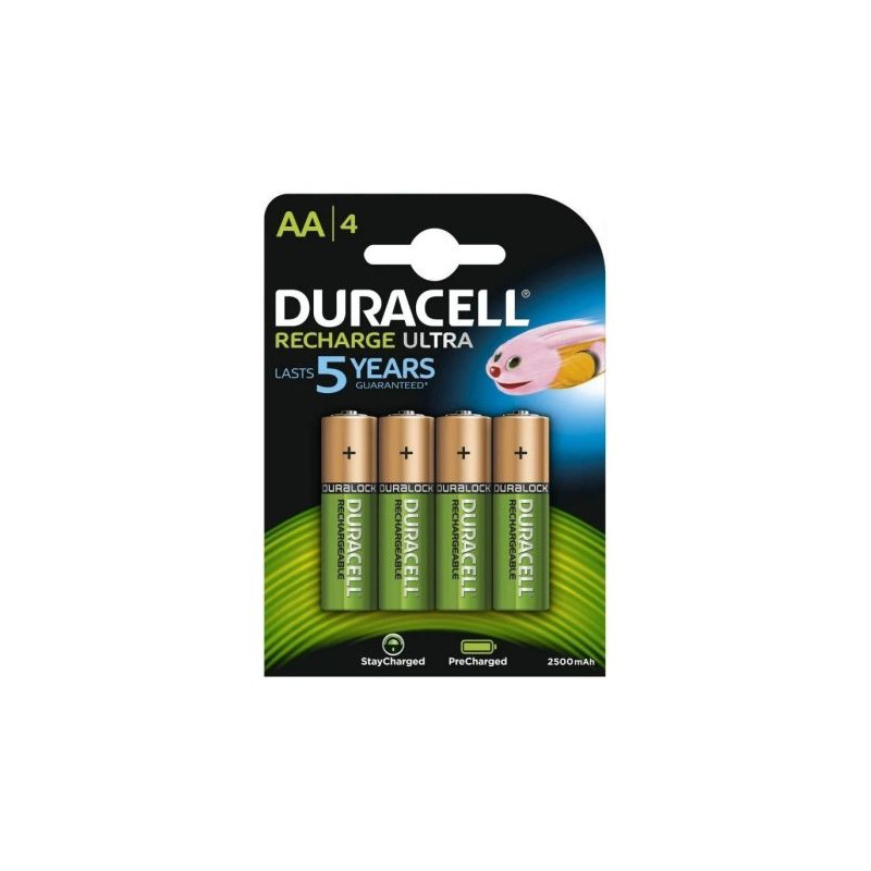 Pack 4 Pilas Recargables DURACELL HR06-P - AA · 1.2V