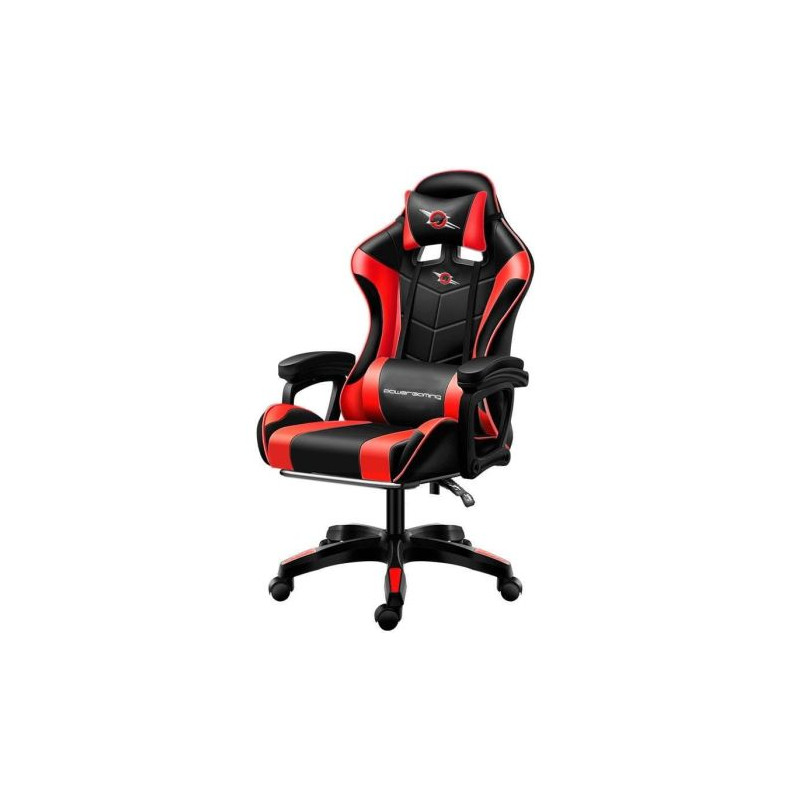Silla Gaming POWERGAMING - Diseño Ergonómico · Rojo/Negro