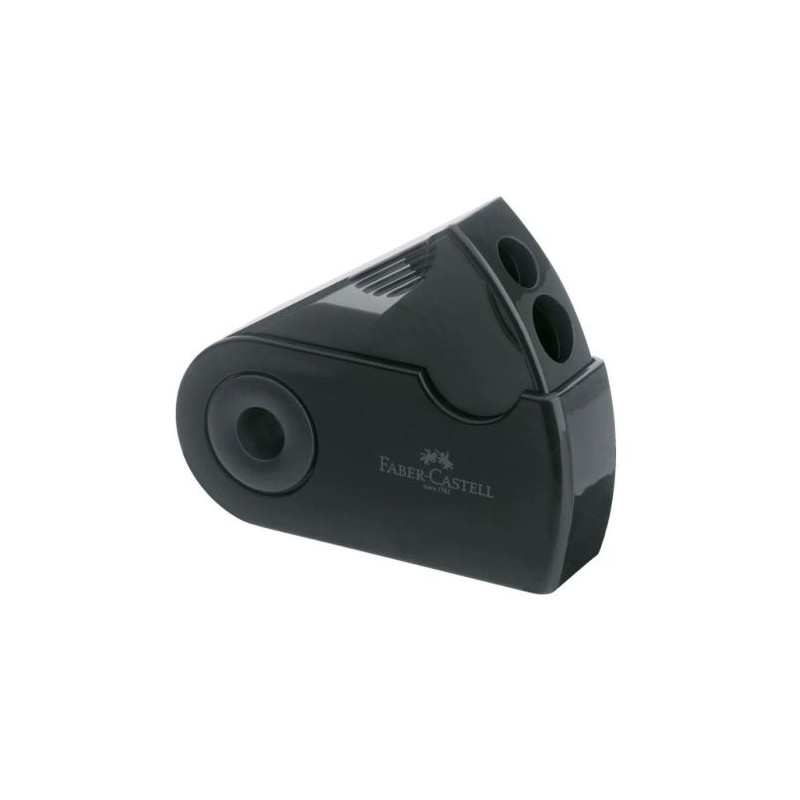 Sacapuntas Doble con Deposito FABER CASTELL 182700 - Negro