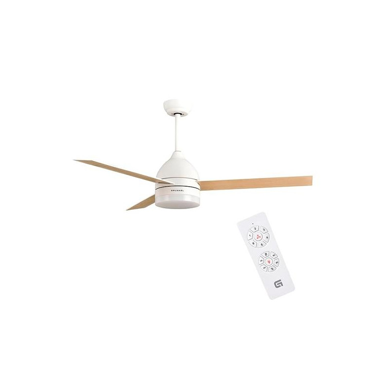 SKYECO-42 GRUNKEL VENTILADOR DE TECHO CON LUZ 35W 6 VELOCIDADES C/TEMPORIZADOR BLANCO