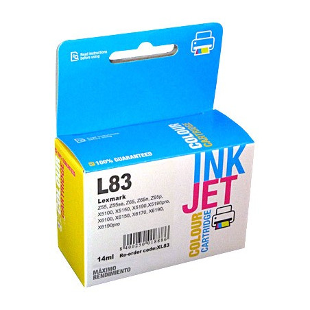 Cartucho de tinta  Reciclado Lexmark 3 COLORES L83 - D45