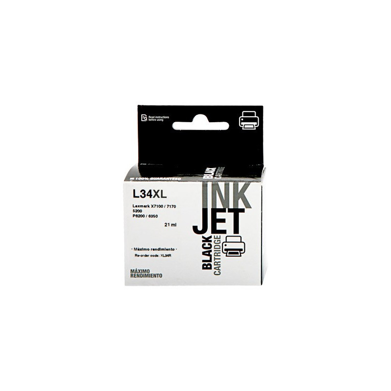 Cartucho de tinta  Reciclado Lexmark NEGRO L34