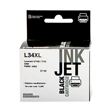 Cartucho de tinta  Reciclado Lexmark NEGRO L34