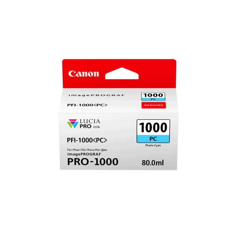 Cartucho  Original CANON PFI-1000 Cian Foto - 0550C001 [PAG-3755] [ML-80]