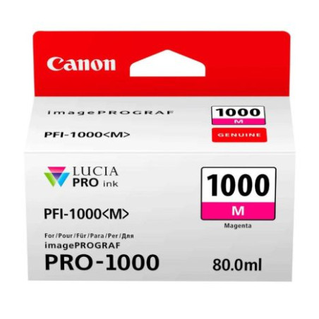 Cartucho  Original CANON PFI-1000M Magenta - 0548C001 [PAG-3755] [ML-80]