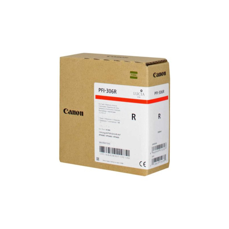 Cartucho  Original CANON PFI-306R Rojo - 6663B001  [ML-330]