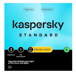 Antivirus KASPERSKY Standard KL1048S5CFS-MINI-ES - Edición Móvil · 3 Dispositivos · 1 Año