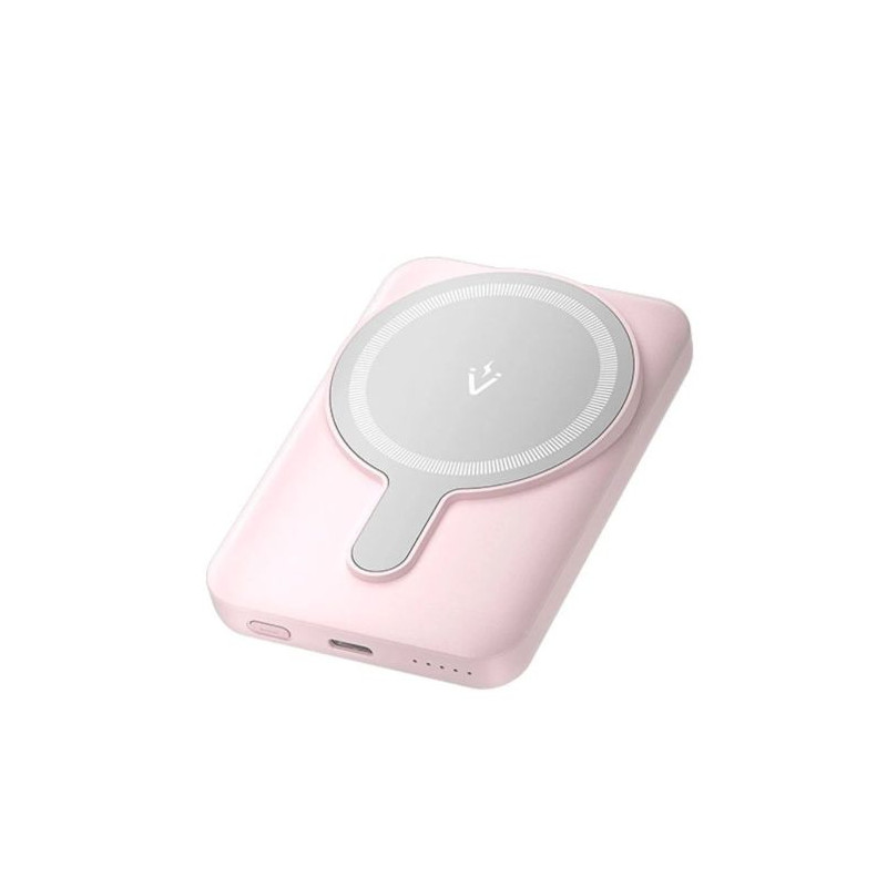 Powerbank Inalámbrica VENTION FHSP0 - 5000mAh · USB Tipo C · Rosa