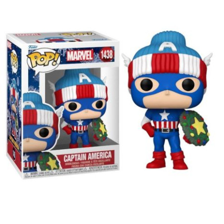 FUNKO POP Capitan America Navidad 1438 - Marvel - 889698800327