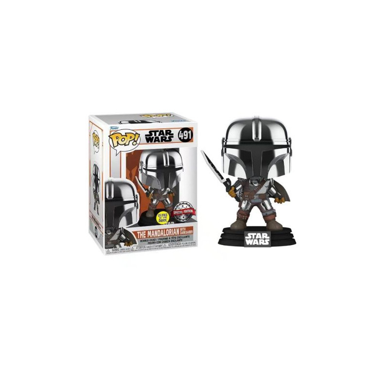 FUNKO POP The Mandalorian 491 - Star Wars Edición Especial Brillante en la Oscuridad - 889698587976