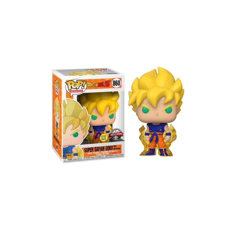FUNKO POP Super Saiyan Goku 860 - Dragon Ball Z Edición Especial Brillante en la Oscuridad - 889698503372