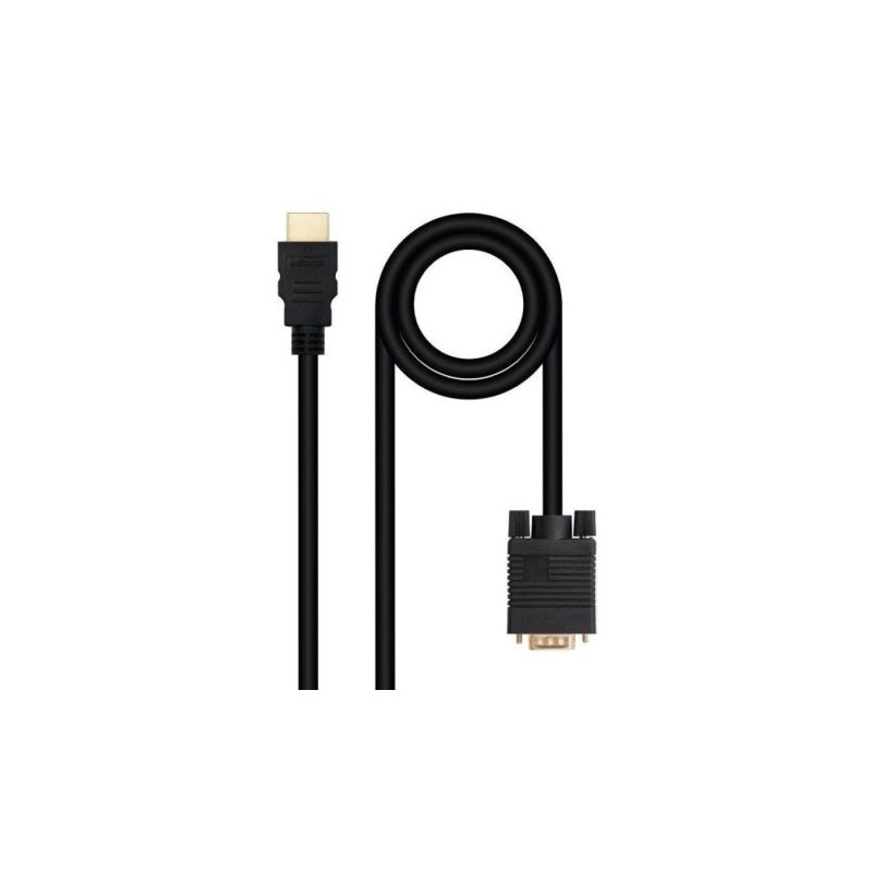 Cable Conversor HDMI/M a VGA/M - 1.8m · Negro