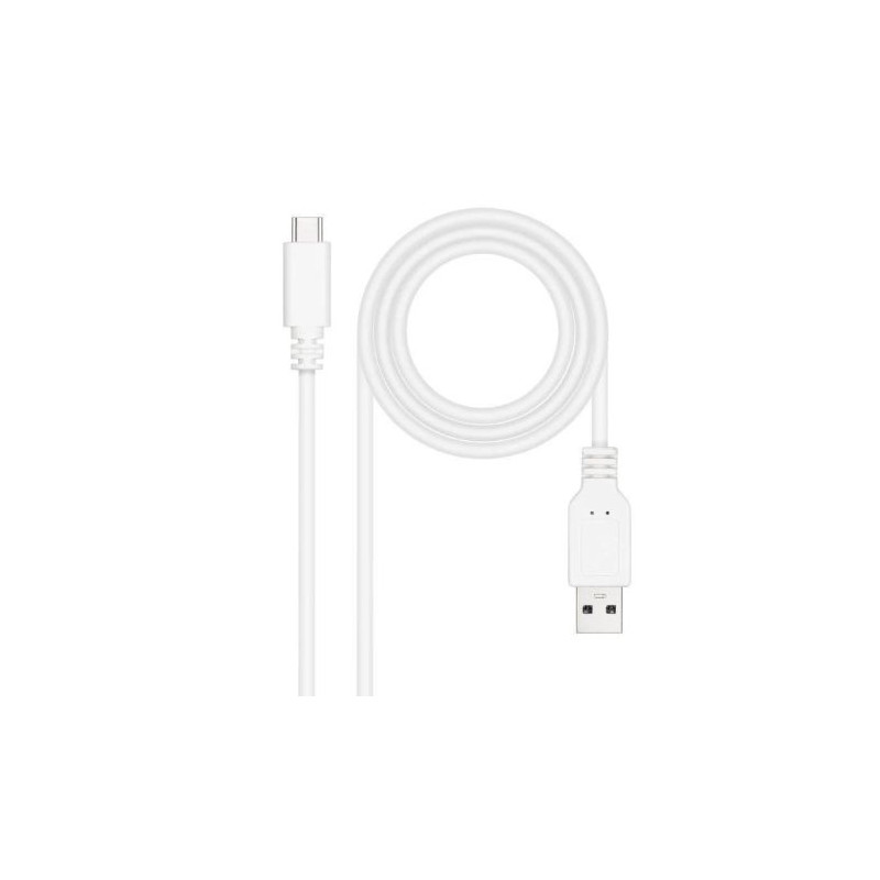 Cable USB 2.0 Tipo C/M a USB/M - 1m · Blanco