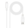 Cable USB 2.0 Tipo C/M a USB/M - 1m · Blanco
