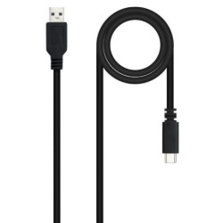 Cable USB 2.0 Tipo C/M a USB/M - 1.5m · Negro