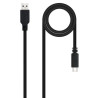 Cable USB 2.0 Tipo C/M a USB/M - 1.5m · Negro