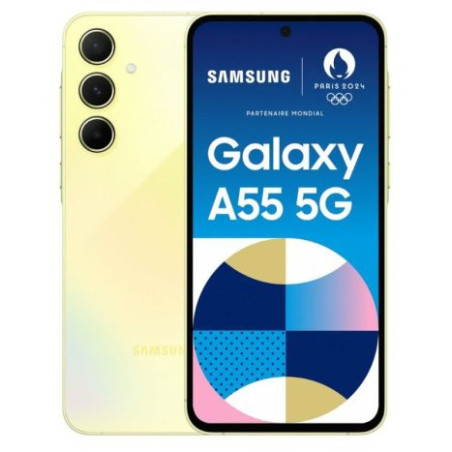 Smartphone SAMSUNG Galaxy A55 SM-A556BZYCEUB - 5G · Octa-Core · 6.6 FHD+ · 8GB · 256GB · Android · Amarillo