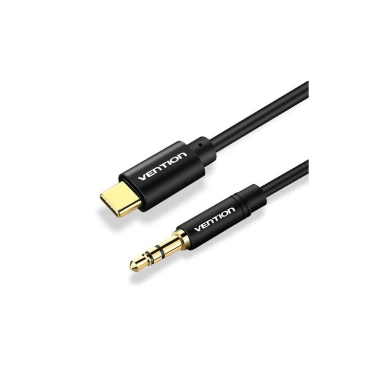 Cable Conversor de Audio USB Tipo C/M a x Jack 3.5mm/M - 1.5m · Negro