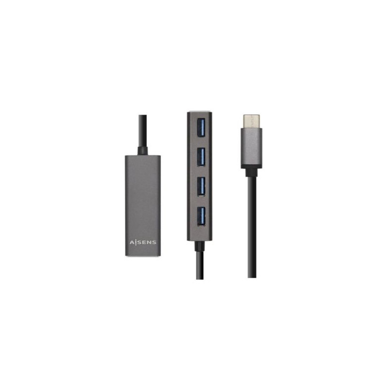 HUB USB 3.1 Tipo C a 4xUSB - 0.15m · Gris