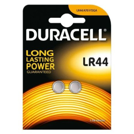 Pack 2 Pilas de Botón DURACELL LR44 - 1.5V