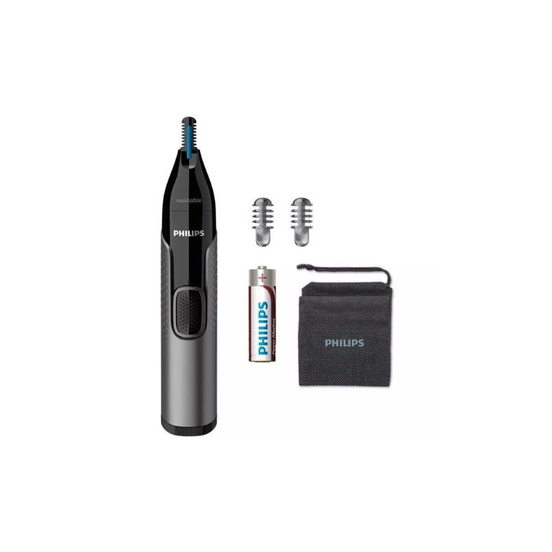 Perfilador PHILIPS Nose Trimmer 3650 Serie 3000 - AA · 3 Accesorios · Gris