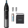 Perfilador PHILIPS Nose Trimmer 3650 Serie 3000 - AA · 3 Accesorios · Gris
