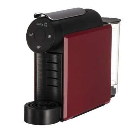 Cafetera de Capsulas DELTA Qool Mini - 1200W · Deposito 7 Capsulas · Rojo