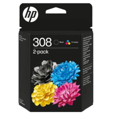 Pack 2 Cartuchos Originales HP 308 BK+C+M+Y - 6L6S6UE [PAG-280]