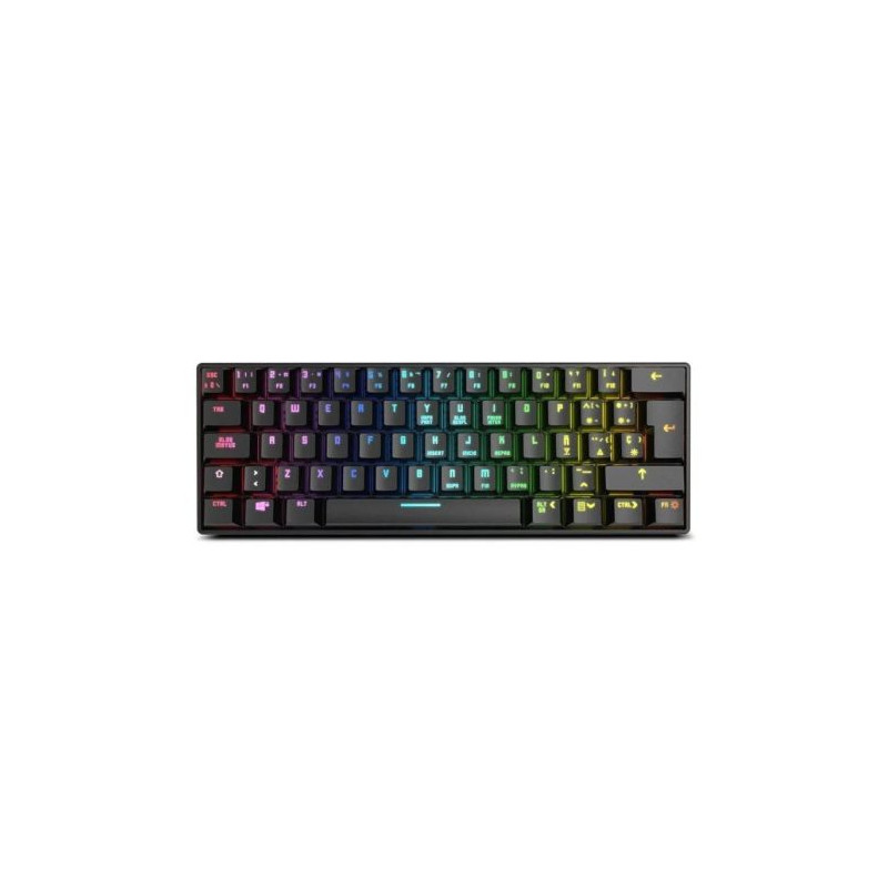 Teclado Gaming Mecánico Inalámbrico KROM Kluster - BT · USB · RGB · Negro