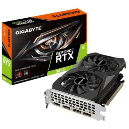 Tarjeta Gráfica GIGABYTE GeForce RTX 3050 WindForce OC V2 6GB GDDR6 - 9VN305WO62-00-G10