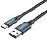 Cable USB 2.0 Tipo C/M a USB/M - 0.25m · Gris