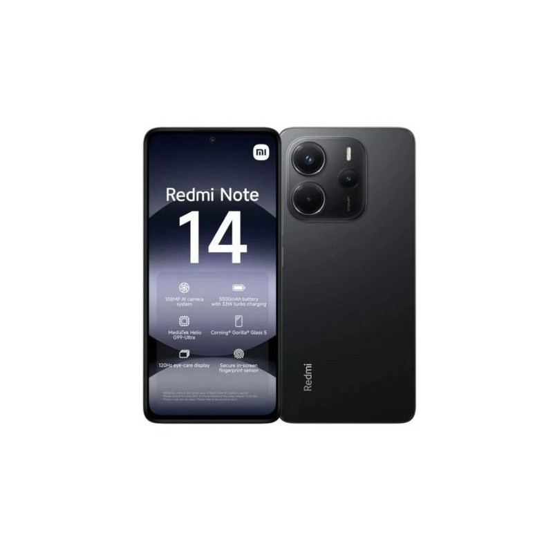 Smartphone XIAOMI Redmi Note 14 - Helio G99-Ultra · 6.67 AMOLED · 8GB · 256GB · Android · Negro
