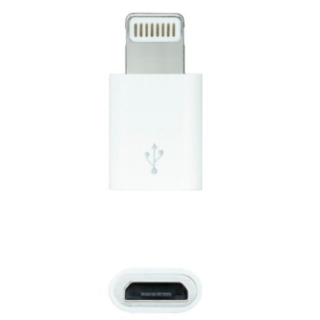 Adaptador Micro USB/H a Lightning /M - Blanco