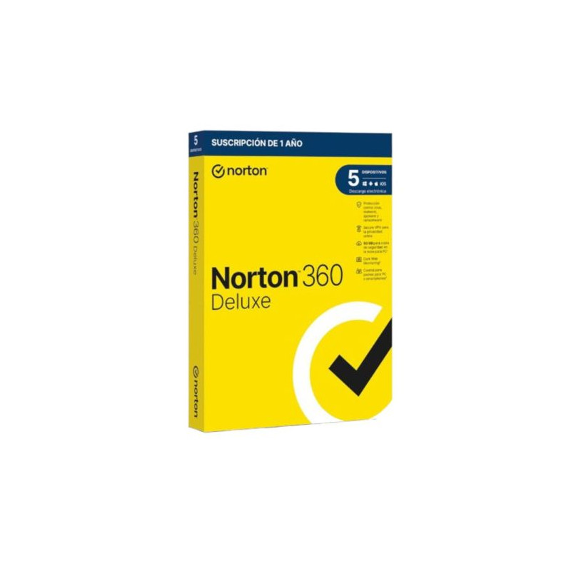 Antivirus NORTON 360 Deluxe 21433201 - 5 Dispositivos · 1 Año