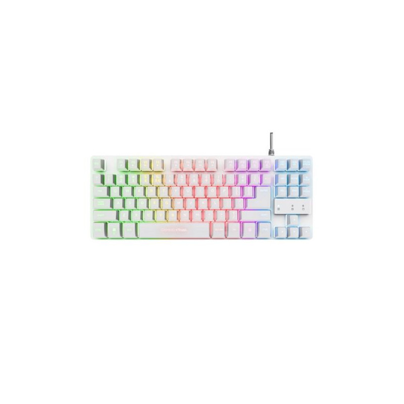 Teclado Gaming TRUST GXT833 Thado - USB 2.0 · Cable 150cm · RGB · Blanco