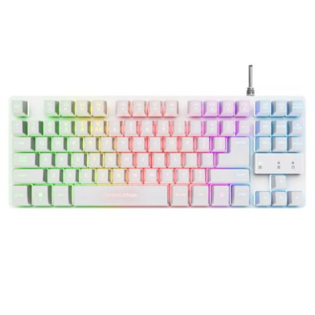 Teclado Gaming TRUST GXT833 Thado - USB 2.0 · Cable 150cm · RGB · Blanco