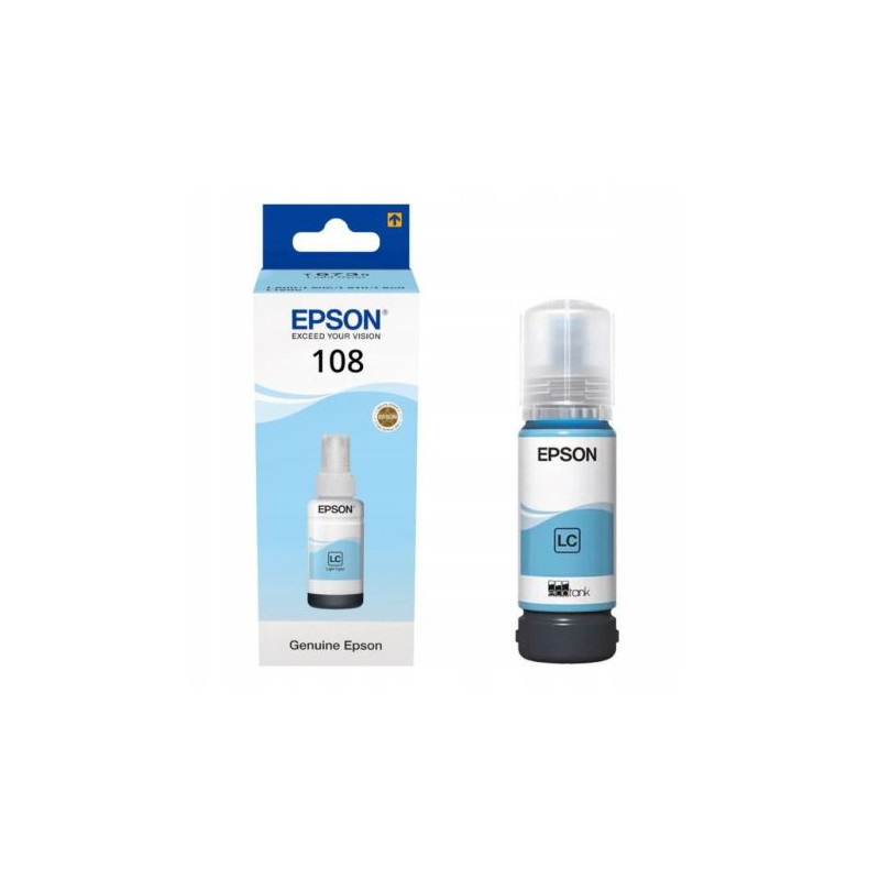 Botella Original EPSON 108 Cian claro - C13T09C54A [PAG-7200] [ML-70]