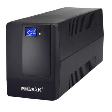 SAI Línea Interactiva PHASAK PH 9410 - 600W · 1000VA · 4xSchuko · Negro