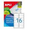 Etiquetas Adhesivas APLI 02418 - 99.1 x 34mm · 100 hojas · Blancos